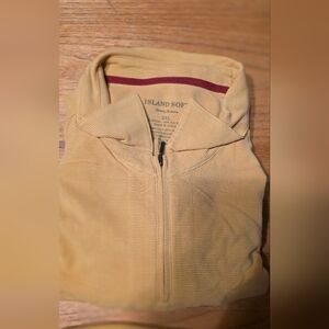 Island Soft Yellow Half-Zip Pullover Short Sleeve